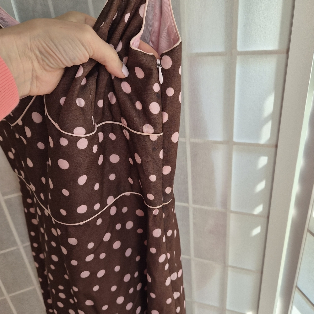 Vintage Polka Dot Dress Sz 6 - Picture 7 of 9